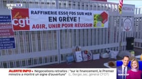 La raffinerie Esso de Fos-sur-Mer bloquée par des grévistes 