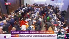 Réforme en commission: une première journée houleuse 