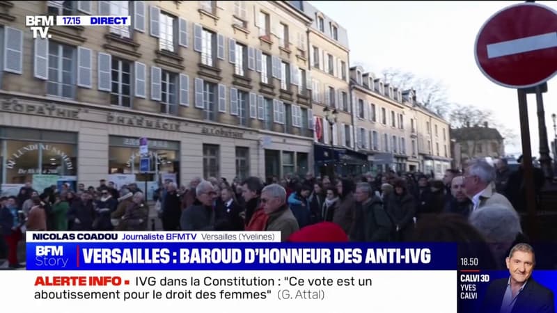 IVG dans la Constitution: un rassemblement anti-avortement en cours à Versailles