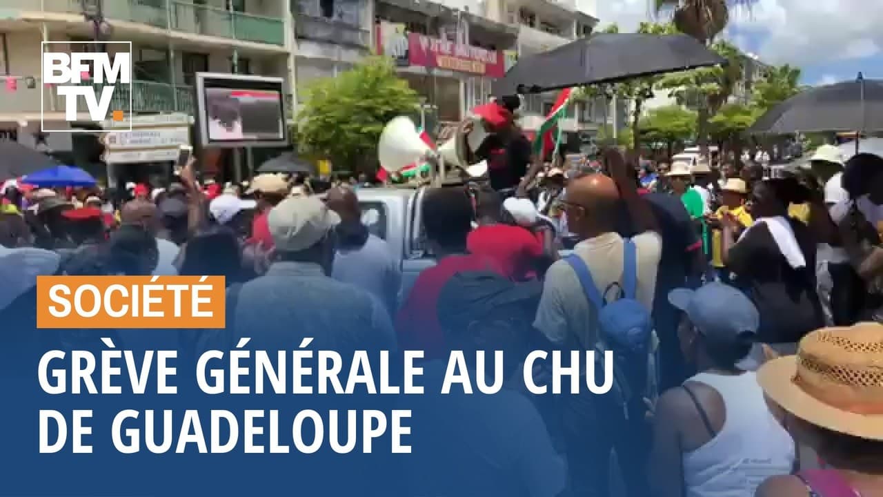 Greve Générale 12 Juillet 2022 Grève générale au CHU de Guadeloupe pour dénoncer les mauvaises