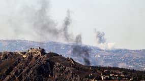 Vue de la citadelle Al-Shaqif, près de la ville d’Arnoun (à gauche) et sur le village de Zawtar (à droite) le 20 octobre 2024, dans le cadre de la guerre en cours entre Israël et le Hezbollah. (Photo d'illustration)