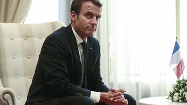Emmanuel Macron en visite en Grèce, le jeudi 7 septembre. -