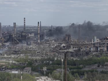 Le site d'Azovstal à Marioupol, le 10 mai 2022.