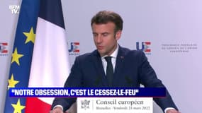 Emmaneul Macron: "Notre obsession, c'est le cessez-le-feu" - 25/03