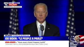 Joe Biden: "Je m'engage à être un président qui ne veut pas diviser mais qui veut unifier"