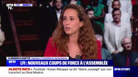Vêtements aux couleurs de la Palestine à l'Assemblée: nous avons mené cette action "parce que le président Macron ne veut rien faire", affirme Clémence Guetté (LFI)