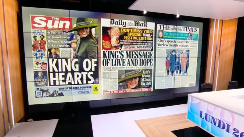 "Roi de cœur": les médias britanniques saluent le premier message de Noël de Charles III
