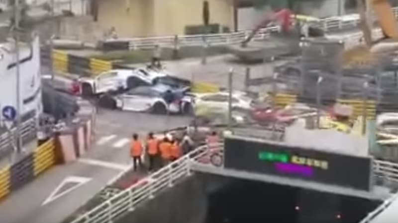 Enorme carambolage sur le circuit de Macao