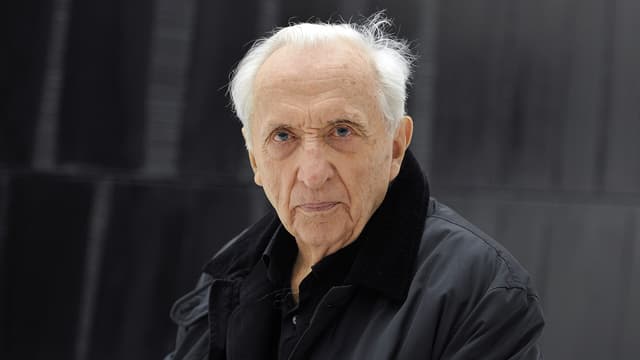 Pierre Soulage, avant l'inauguration de son musée à Rodez, le 28 mai 2014.