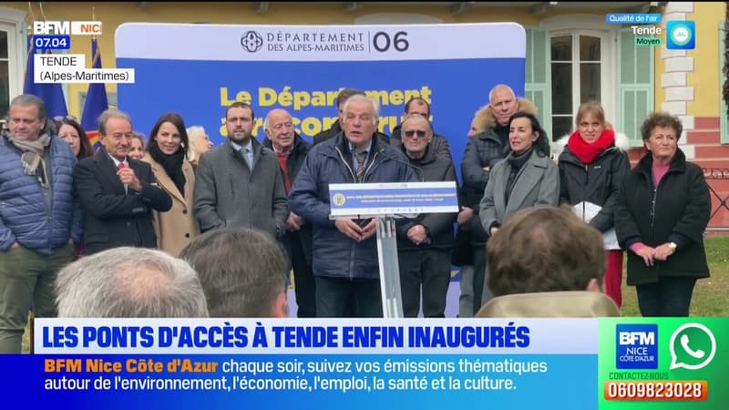 Tempête Alex dans les Alpes-Maritimes: les ponts d'accès à Tende reconstruits et inaugurés