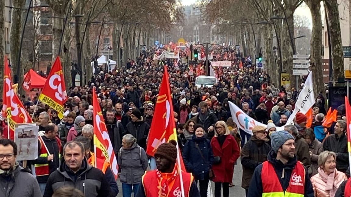 Au coeur de la manifestation du 31 janvier 2023 à Toulouse Au coeur de la manifestation du 31 janvier 2023 à Toulouse