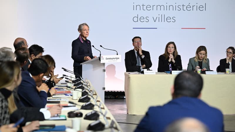 Elisabeth Borne le 27 octobre 2023 au Comité interministériel des villes