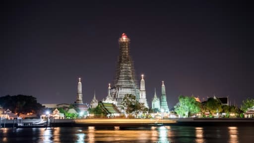 Le temple Wat Arun de Bangkok, le 25 mars 2017