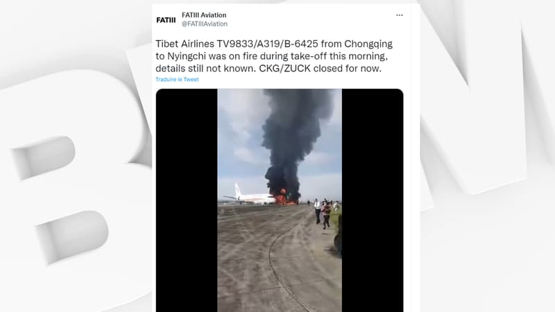 Chine: un avion prend feu après une sortie de piste, les passagers et l'équipage 