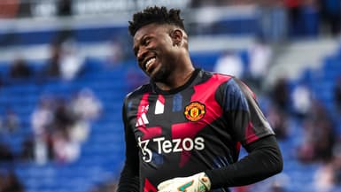André Onana avec Manchester United contre l'OL, le 10 avril 2025