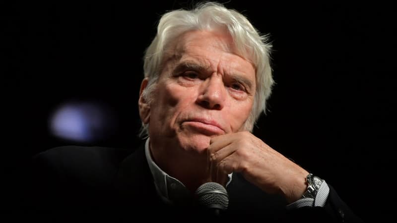 Bernard Tapie lors d'une conférence de presse à Liège, en Belgique, le 27 septembre 2018