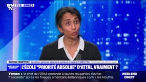 "Elle jette le discrédit sur l'enseignement public": Sophie Vénétitay (SNES-FSU) réagit aux propos d'Amélie Oudéa-Castéra sur la scolarisation de ses enfants au lycée Stanislas