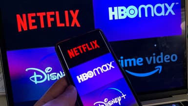 Les services de streaming Netflix, Disney+, HBO Max et Prime Video.