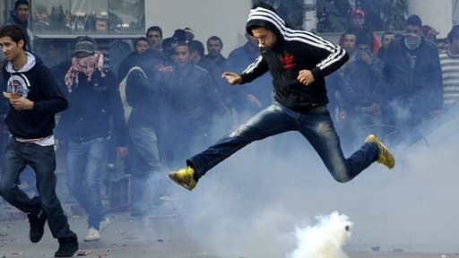 Des manifestants à Tunis, mercredi.