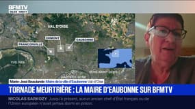 Tornade dans le Val-d'Oise: "C'est un chemin de dévastation", témoigne Marie-José Beaulande, maire de la ville d'Eaubonne 