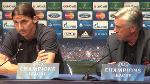 Zlatan Ibrahimovic et Carlo Ancelotti