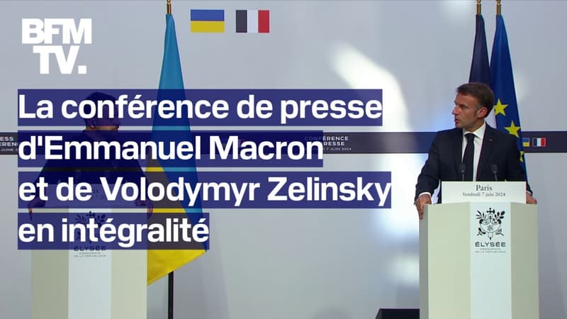 La conférence de presse d'Emmanuel Macron et de Volodymyr Zelinsky en intégralité
