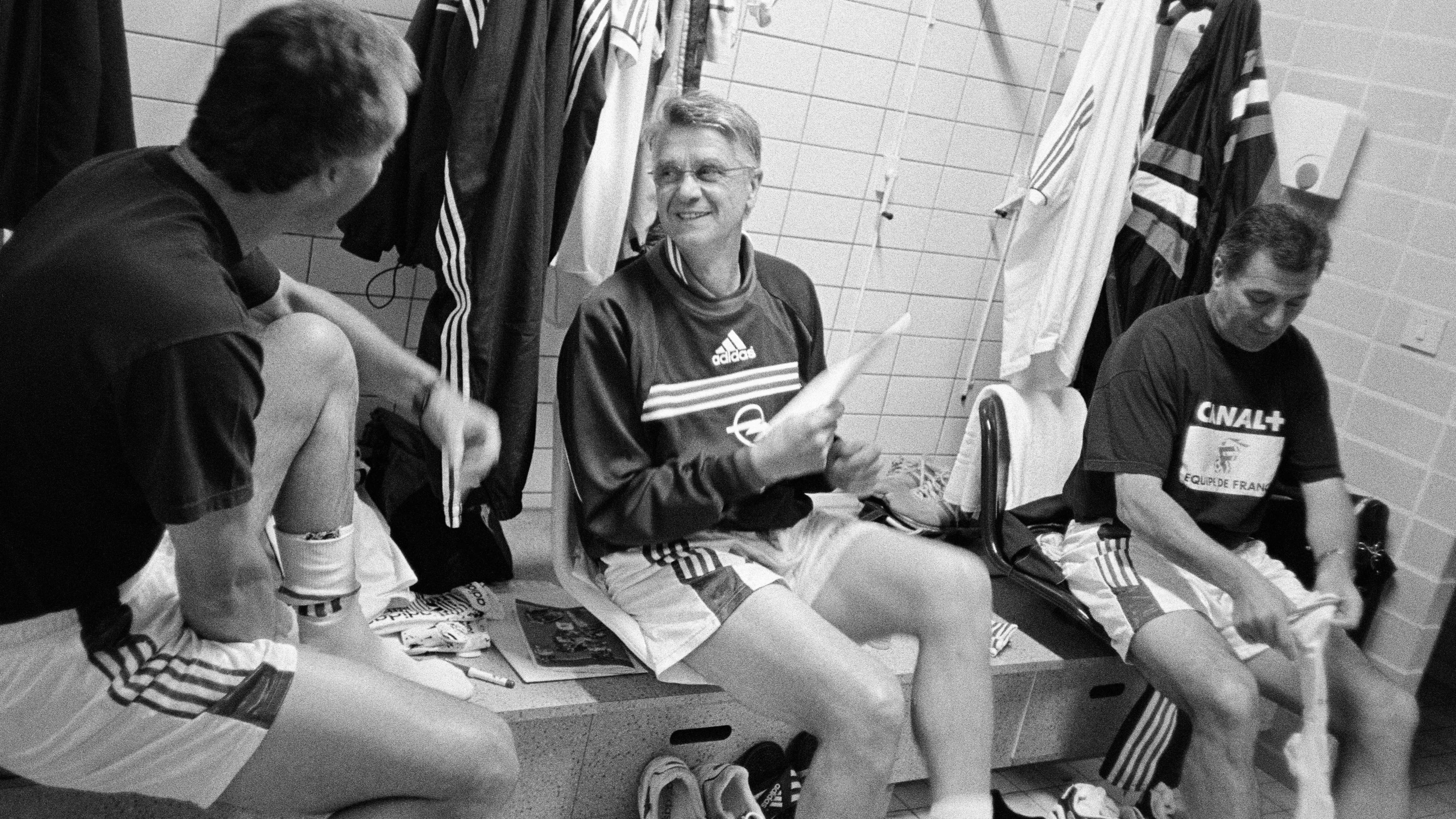 Aimé Jacquet, l'entraîneur de l'équipe de France en 1998. Aimé Jacquet, l'entraîneur de l'équipe de France en 1998.