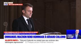 Obsèques de Gérard Collomb: "vous avez changé ma vie", lance Emmanuel Macron
