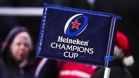 Un poteau de corner de la Champions Cup en décembre 2021