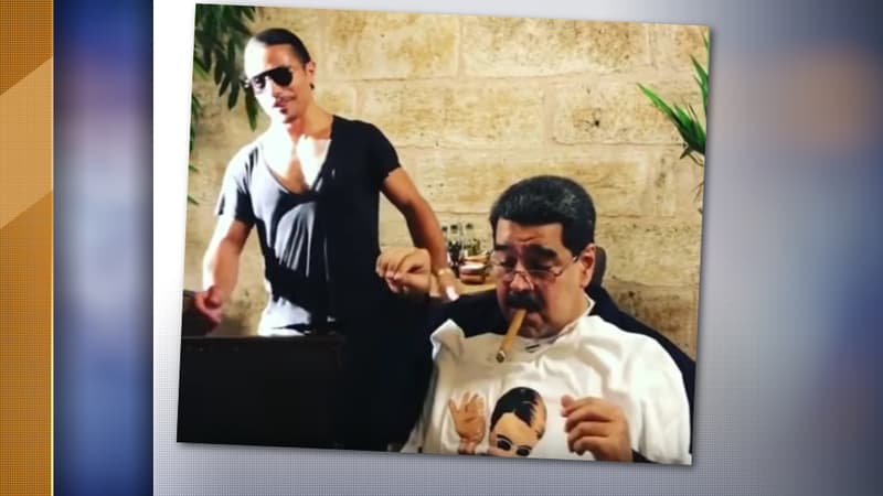 Nicolas Maduro en compagnie du cuisinier star des réseaux sociaux, "Salt Bae".