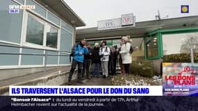 Ils traversent l'Alsace pour le don du sang