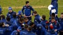 Le XV de France à l'entraînement