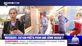 Masques: Agnès Pannier-Runacher recommande aux entreprises d'avoir "10 semaines d'avance de stocks"