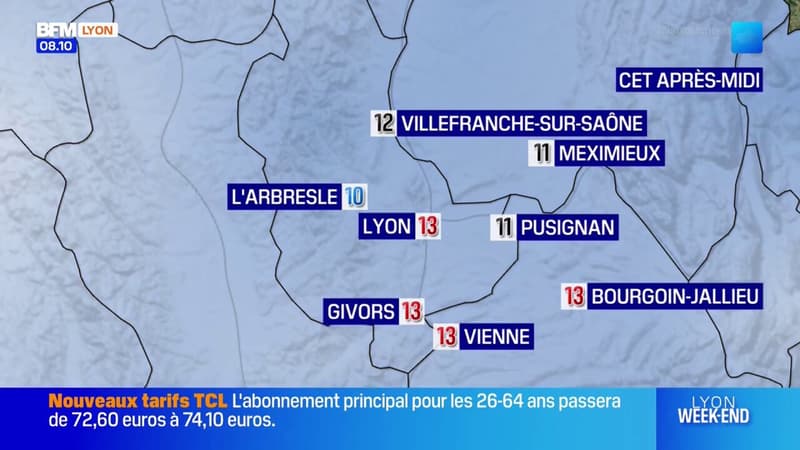 Météo Rhône: un ciel voilé mais lumineux ce samedi, jusqu'à 13°C à Lyon