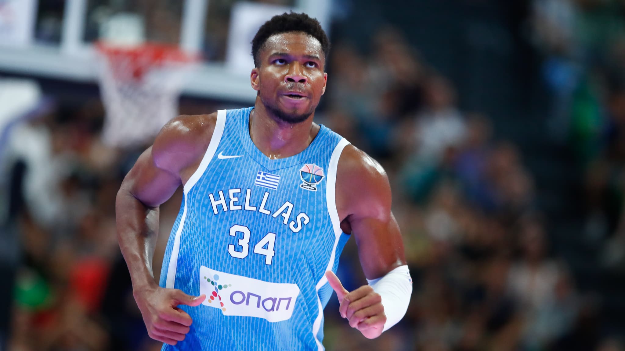 Giannis Antetokounmpo avec la Grèce, le 24 août 2025