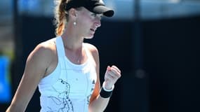 Kristina Mladenovic (ici lors de son premier tour) peut réaliser le meilleur résultat de sa carrière à Melbourne.
