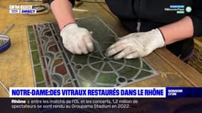 Notre-Dame : des vitraux sont restaurés dans le Rhône