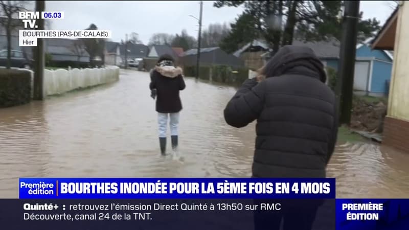 Le village de Bourthes dans le Pas-de-Calais inondé pour la 5e fois en quatre mois