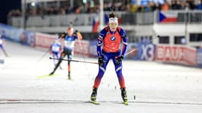La biathlète française Lou Jeanmonnot, à Nove Mesto, le 8 mars 2025