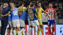Ivan Provedel buteur de la tête lors de la rencontre de Ligue des champions entre la Lazio et l'Atlético, le 19/09/2023
