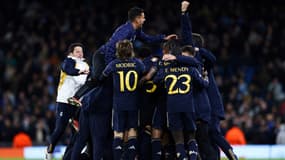 Les joueurs du Real Madrid après leur qualification pour les demi-finales, le 17 avril 2024.