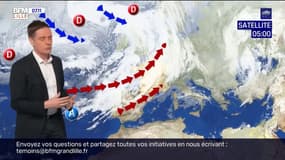Météo: un dimanche pluvieux avec des températures élevées pour la saison, jusqu'à 19°C à Lille