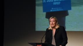 La présidente du Front national Marine Le Pen, le 30 juin 2015 à Arras, dans le nord de la France