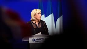 Marine Le Pen lors de son meeting à Metz, le 18 mars 2017.