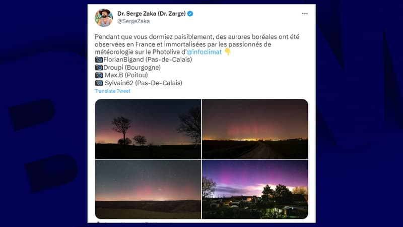 Le phénomène lumineux coloré a été observé dans la nuit de dimanche à lundi dans le Nord-Pas-de-Calais.