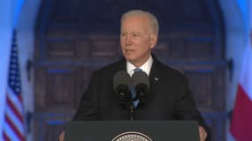 Joe Biden, lors de son discours à Varsovie, en Pologne, samedi 26 mars 2022