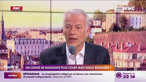 Congé de naissance: "Nous sommes prêts à le faire, il faut soutenir la natalité qui se dégrade très fortement mais il faut qu'on s'accorde sur les modalités de prise en charge financière de ce congé", déclare Patrick Martin, président du MEDEF