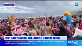 Tradition respectée dans la région avec le bain des givrés et la montée du terril