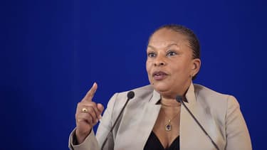 Christiane Taubira s'exprime aux Rencontres internationales des magistrats antiterroristes le 27 avril 2015