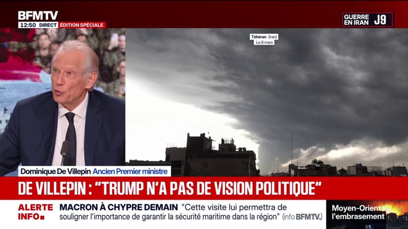 Guerre au Moyen-Orient: "La légitimité américaine est bien moindre encore que celle qu'avait l'administration Bush en 2003", estime Dominique de Villepin